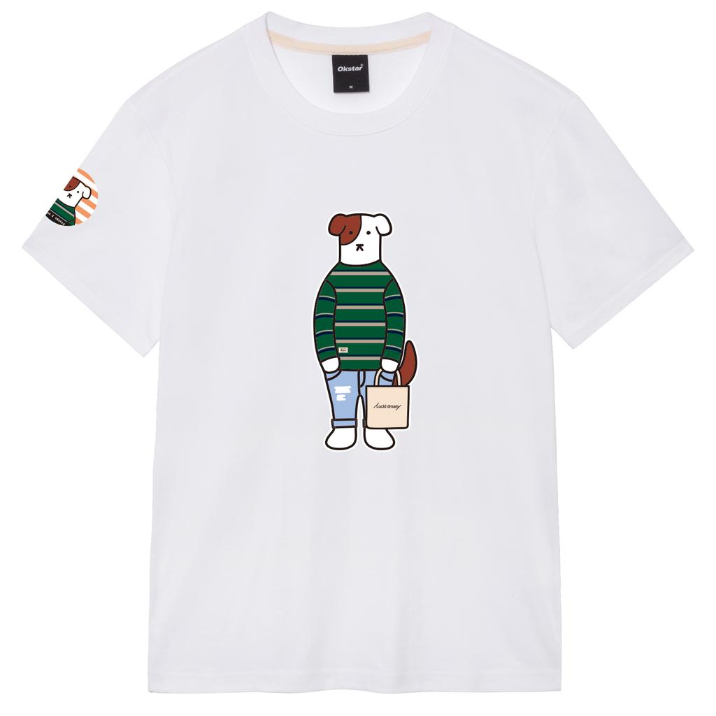 OKSTAR Casual Brodog Short Sleeve Tee (C Type)