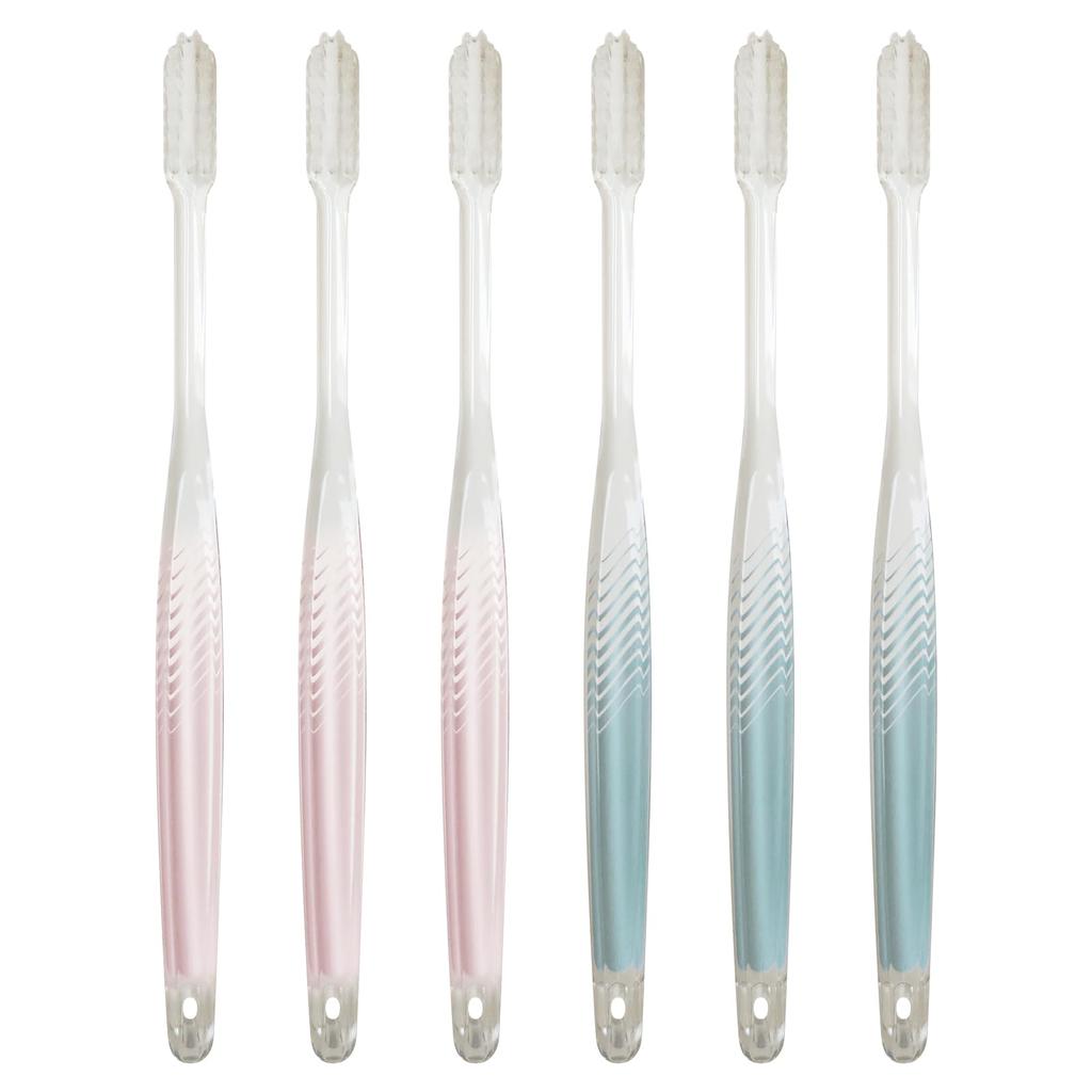 Miracle Oral Care Miracle Toothbrush Pastel Pink & Blue (3 of Each) 6-Pack