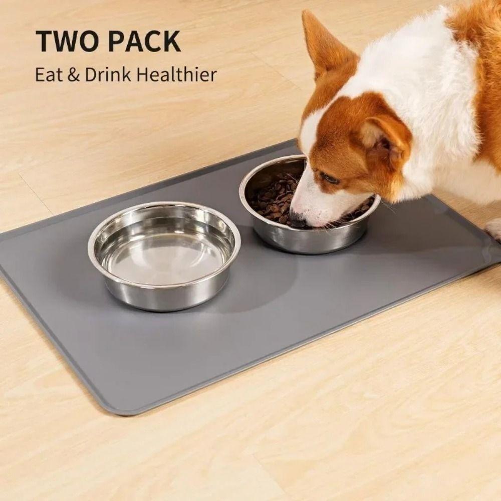 Nonslip Silicone Base Pet Feeders Stainless Steel Dog Basin Practical Dog Bowls  Puppy