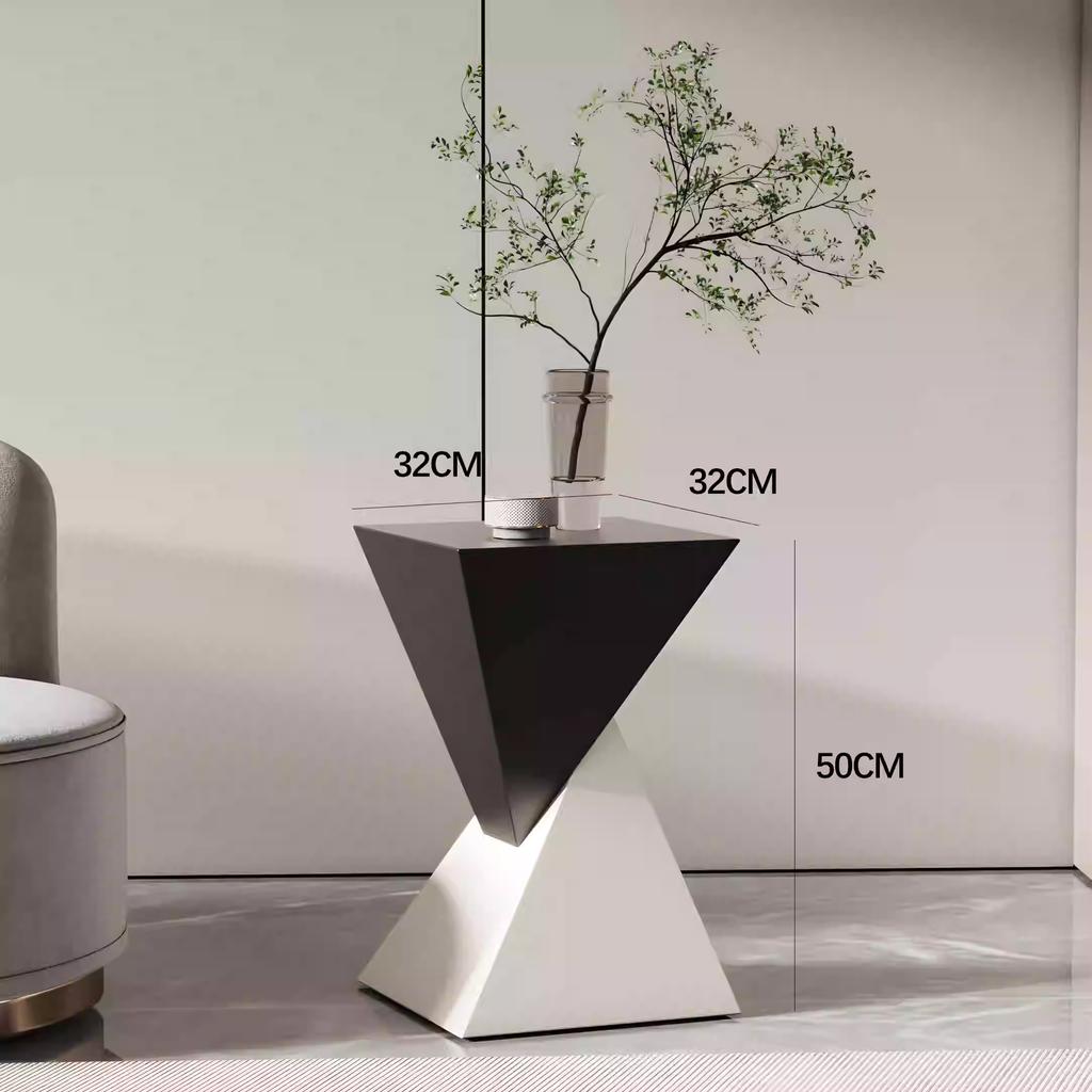 Metal Luxury Sofa Side Table  Minimalist Bedroom Nightstand  Stain-Resistant Geometric Tea Table  Modern Corner Stand