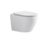 Pureline Fluxa 49X36 CM Tornado Wall-Hung Toilet With Seat W/O White