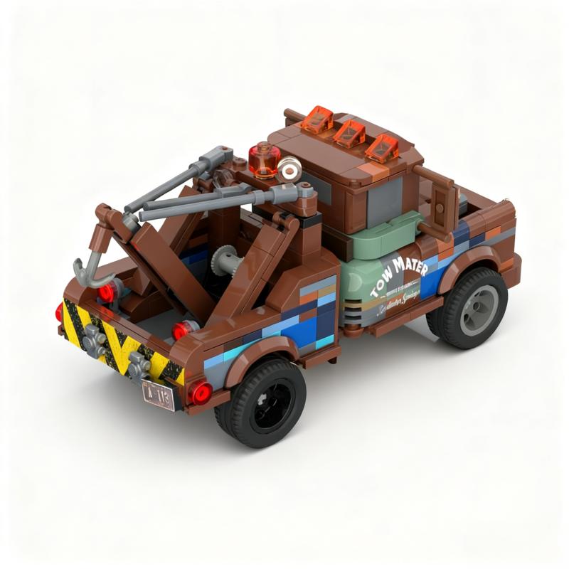 413pcs MOC Tow Mater City Champions Model Building Blocks Creative Display Gift Collectible Decor Kids Premium Adult Desk Home