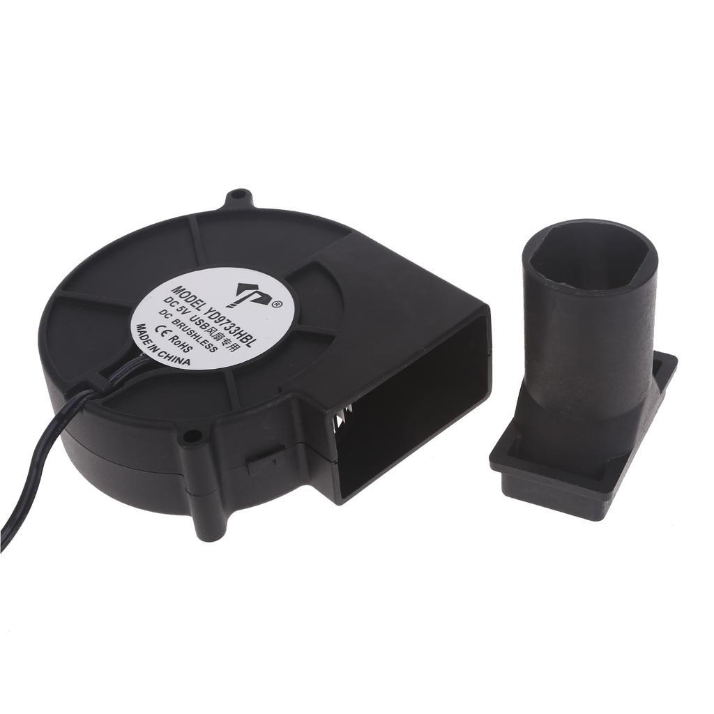 9.7x9.7x3.3cm USB Powered 5V Fan and Single Line Blower Quiet Cooling Blower Starter Fan for Charcoal Picnic Camping