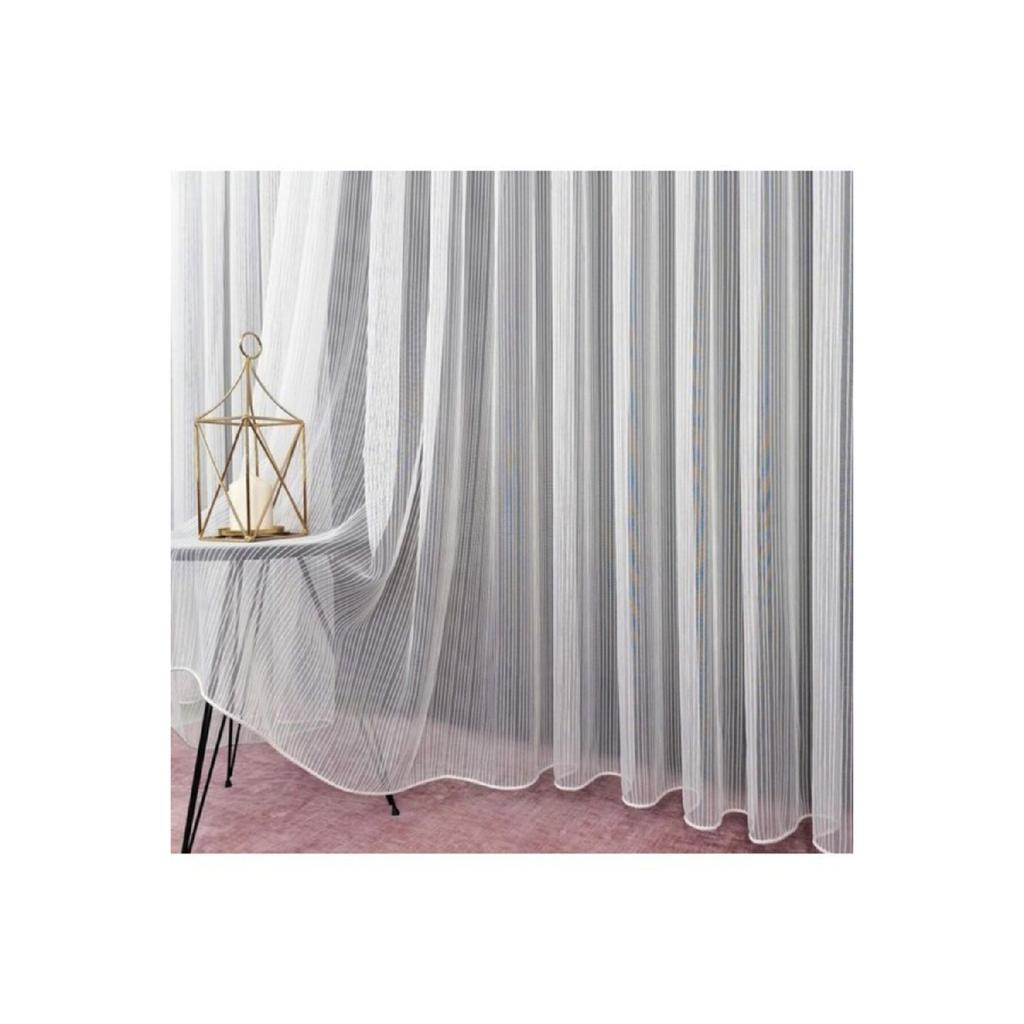 Honeycomb Textured 1-3 Close Pleated Tulle Curtain