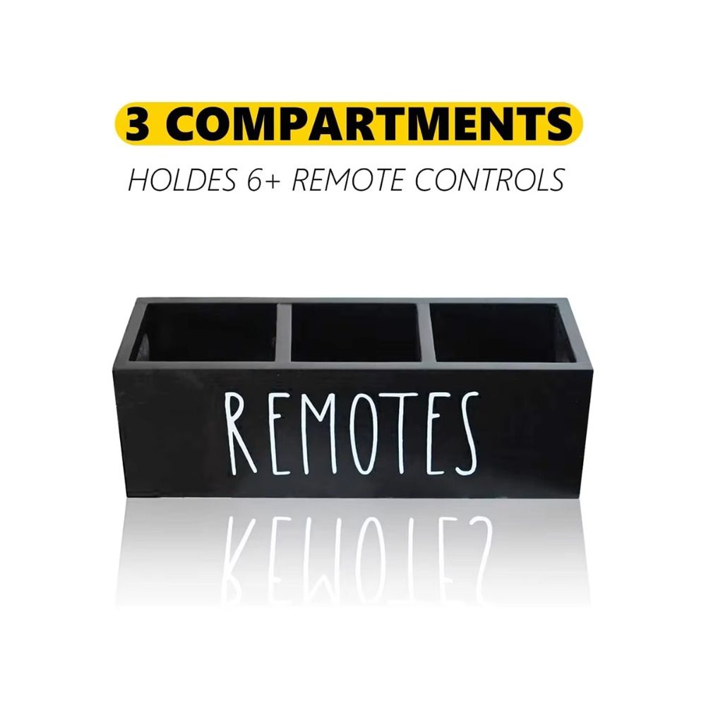 With Handle Desktop Storage Box Solid Wood Pencils Holder Black Desktop Organizer  Office