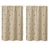 Japanese Door Curtain Linen Bedroom High-End Blocking Curtain Kitchen Partition Curtain Wheat Ear Embroidery Curtain Cotton And Linen Texture