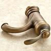 Antique Brass Kitchen Waterfall Basin Sink Mixer Tap Traditional Ceramic Single Handle