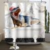 Funny Dinosaur Shower Curtain for Bathroom Cute Animal Cool Dinosaur Children Bathroom Curtain Waterproof Bath Curtain Decor