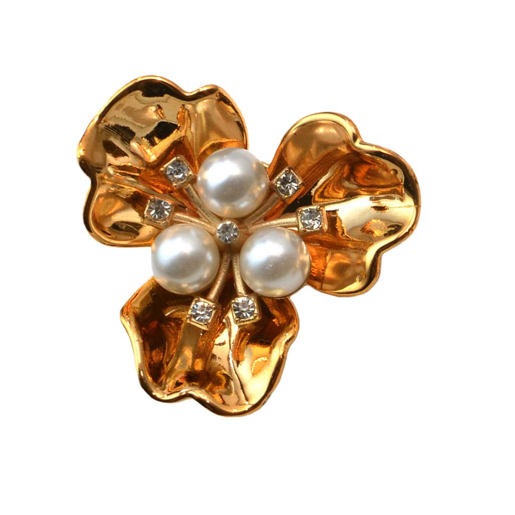 Decorative Shirt Button Covers Pearls Embellished Cufflinks Clip For Shirt Jackets Dress Costume Uniform Decoration