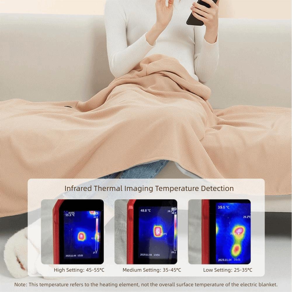 Wearable USB Electric Heated Blanket 3 Heating Levels Leg Cover Heating Lap Blanket Office