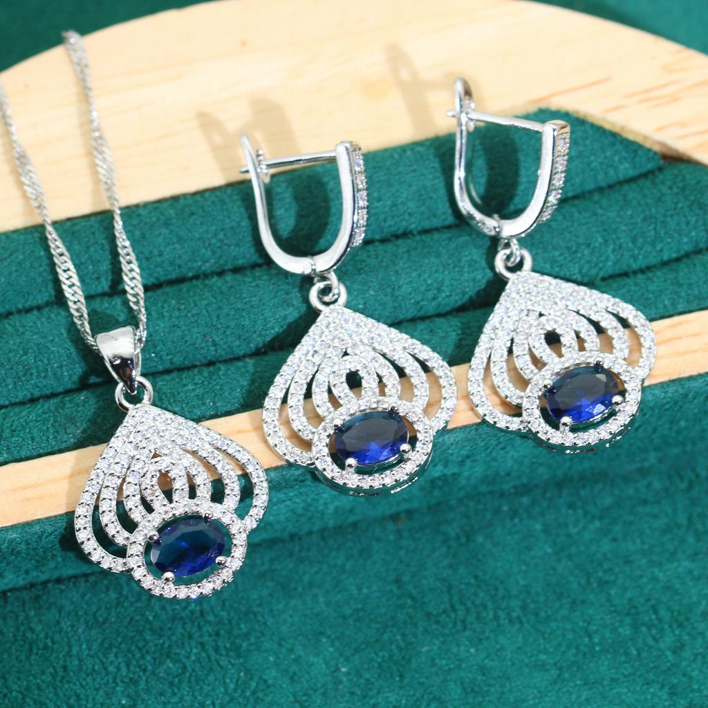 Jewelry, Zircon Bracelets Necklaces Earrings Ring Accessories Set