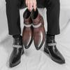 Winter Business Men Chelsea Boots Black Brown Men Comfortable Fashionable Pointed Rider Boots Outdoor Training Boots Sizes 38-46