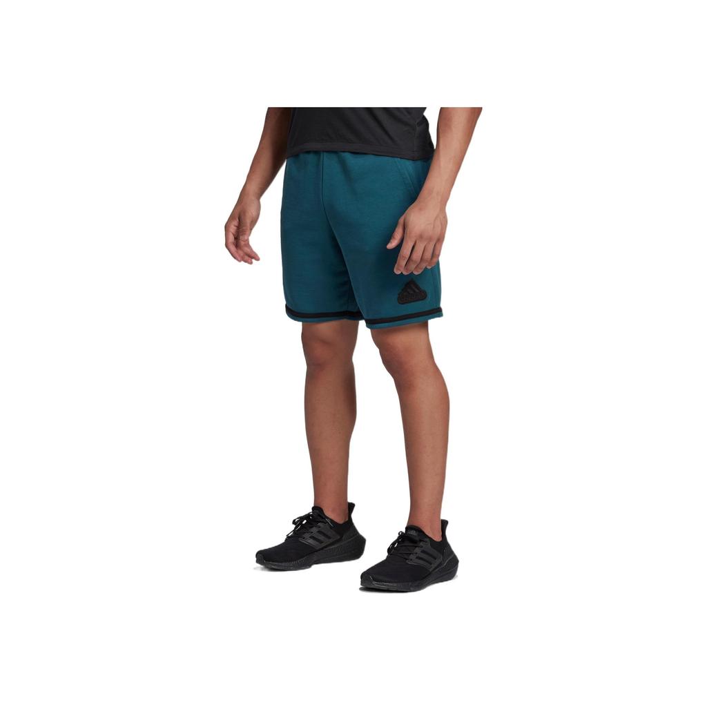 Adidas Volné rovné šortky s elastickým pasem Unisex spodní díl Zelené HY5518