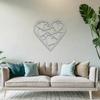 Modern Heart Shaped Metal Wall Decor Wedding Anniversary Mother's Day Gift Home Art