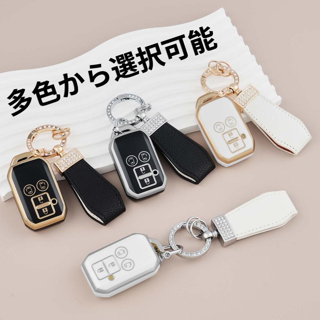 Suzuki Jimny Key Premium Leather TPU Key Comfortable To the No Signal Smart Remote Compatible with the New Spacia Flair and Solio [OFFCURVE] Case, +