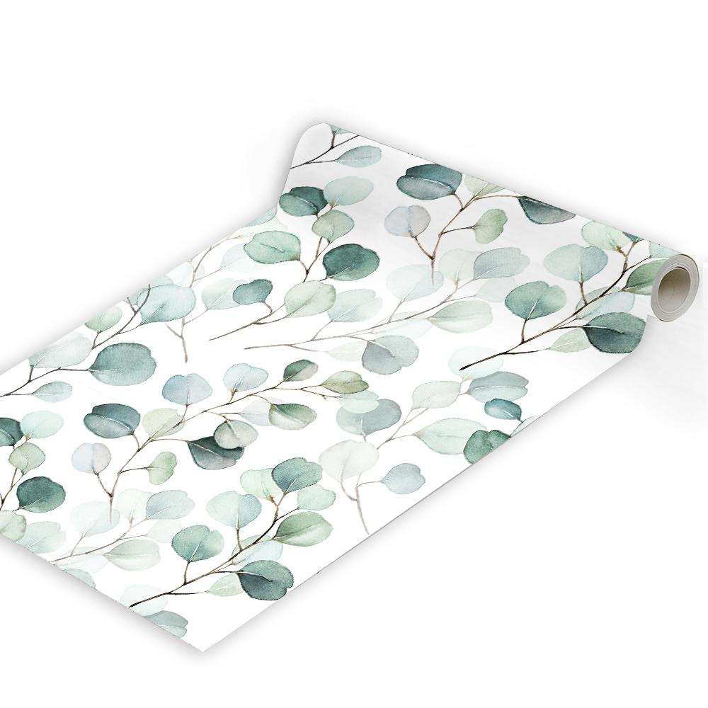 

Eucalyptus Leaf Peel And Stick Wallpaper Green Leaf Self Adhesive Contact Paper for Home Nursery Decor Wall Mural 2mx45cm(78.7x17.7in)