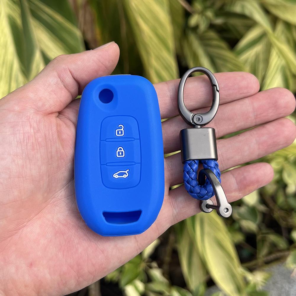 Silikon Autoschlüsselhülle Weiche Fernbedienungsabdeckung für Renault Kwid Trafic Clio Kadjar Clio 5 Captur Arkana Sandero Stepway Logan Twingo