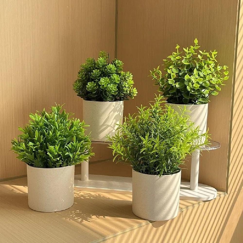 1PC Fake Potted Plants Artificial Bonsai Mini Green Tree Office Dining Table Restaurant Decoration Ornaments Home Accessories