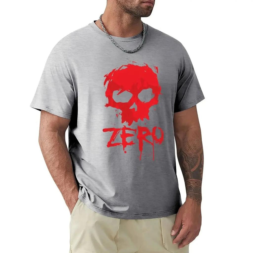 2025 New Zero Original Skateboard Retro Skeleton Men's Black T-shirt Unisex Men's 100% Cotton T-shirt Loose Version