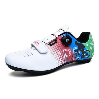 New Road Mountain Bike Lock Shoes Breathable White Racing Bike Self-locking Unlocked Shoes Cycling Shoes Card Shoes Men and Women