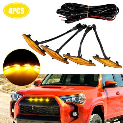 Toyota 4Runner Grille Yellow Fog Light Decoration & Modification