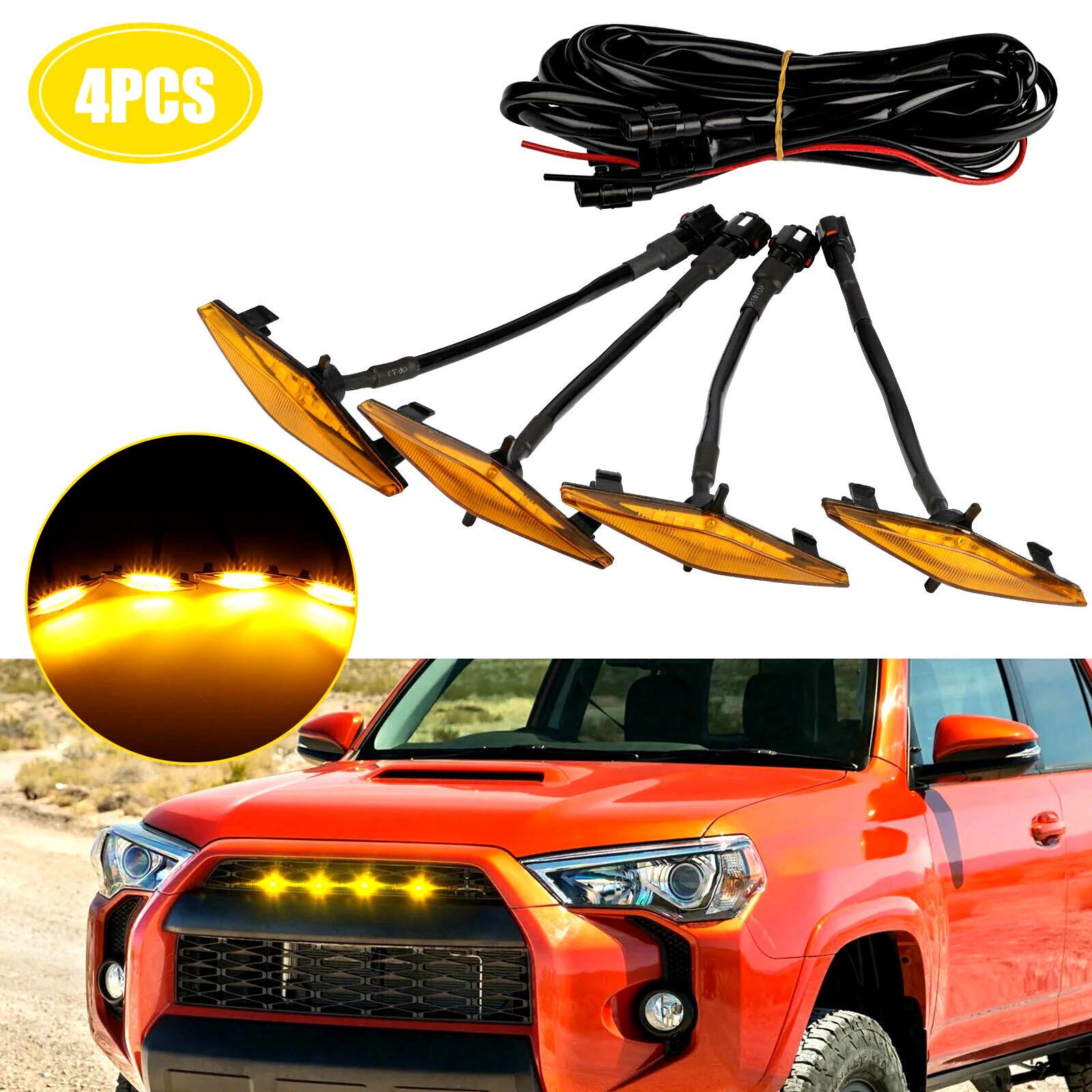 

Toyota 4Runner Grille Yellow Fog Light Decoration & Modification 1 to 3 split