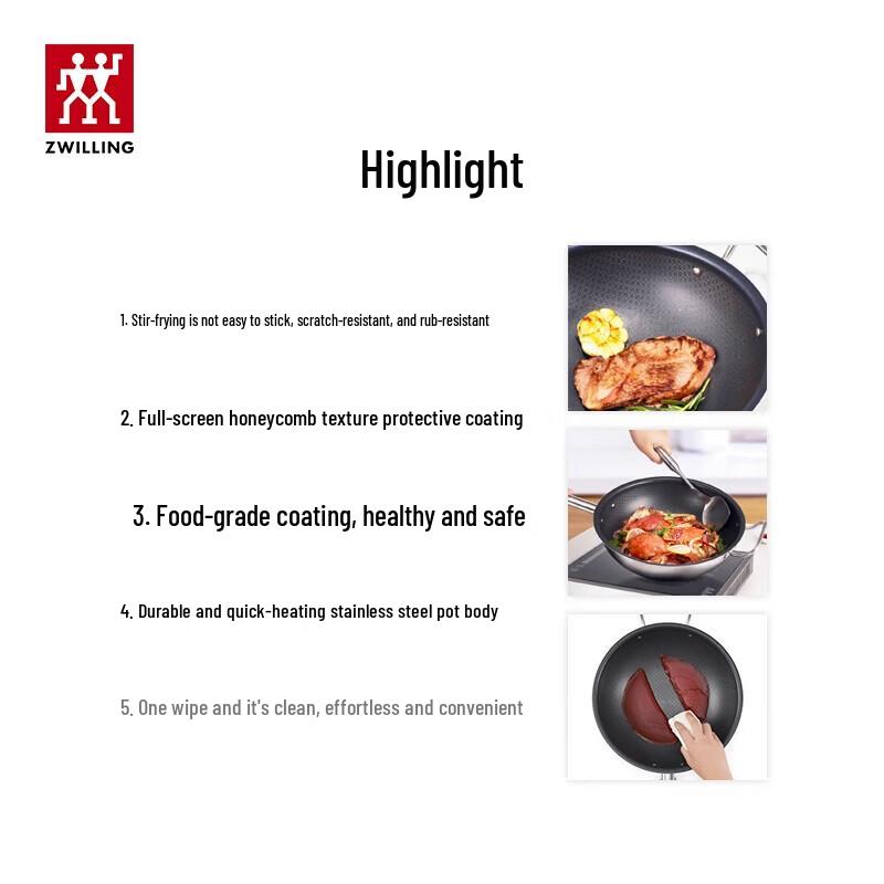 

Zwilling Stainless Steel Honeycomb Wok