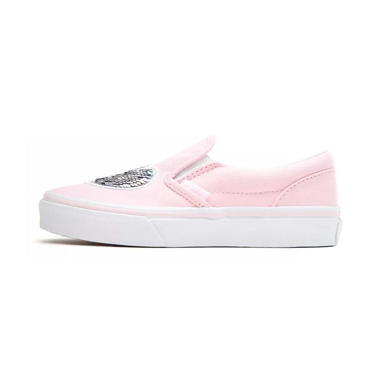 Vans Slip-On Canvas Durable Breathable Low-Top Kids Skate Shoes Pink Kids Sneakers VN0A4BUT31L