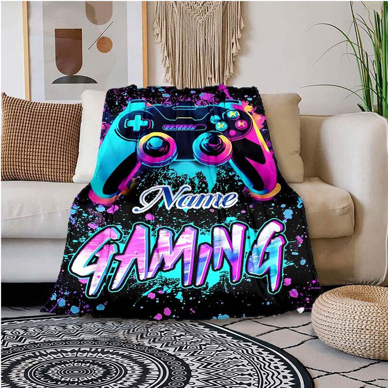 Game Enthusiast Customize Your Name Blanket Used For Chair Office Sofa Bed Camping Soft And Warm Giving Friends And Relatives Birthday Graduation Gift