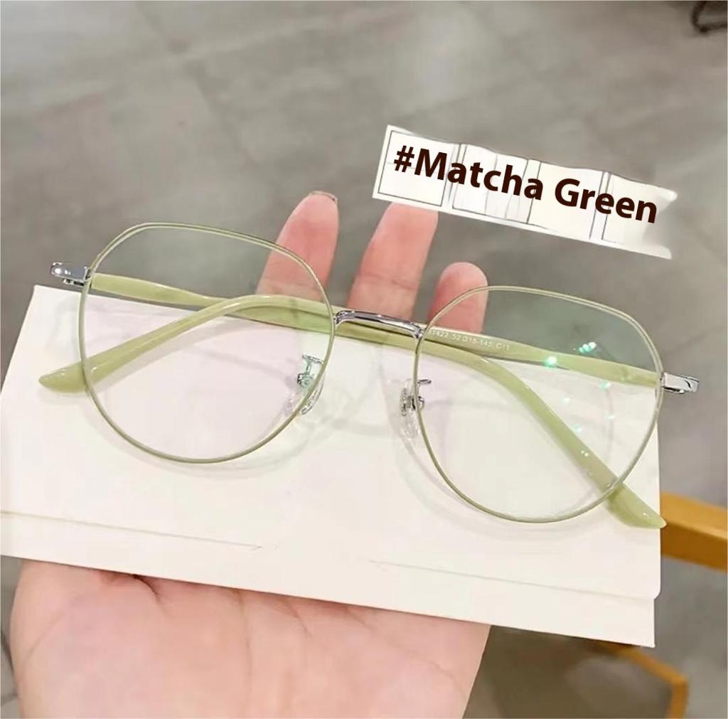 Kurzsichtigkeitsbrille Retro Flache Brille Schwarzer Rahmen Blaulichtfilterbrille