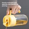 550ml Kitchen Glass Oil Pot, Household One-click Open Lid Leak-proof Oil Tank, Gravity Automatic Opening and Closing Oil Bottle