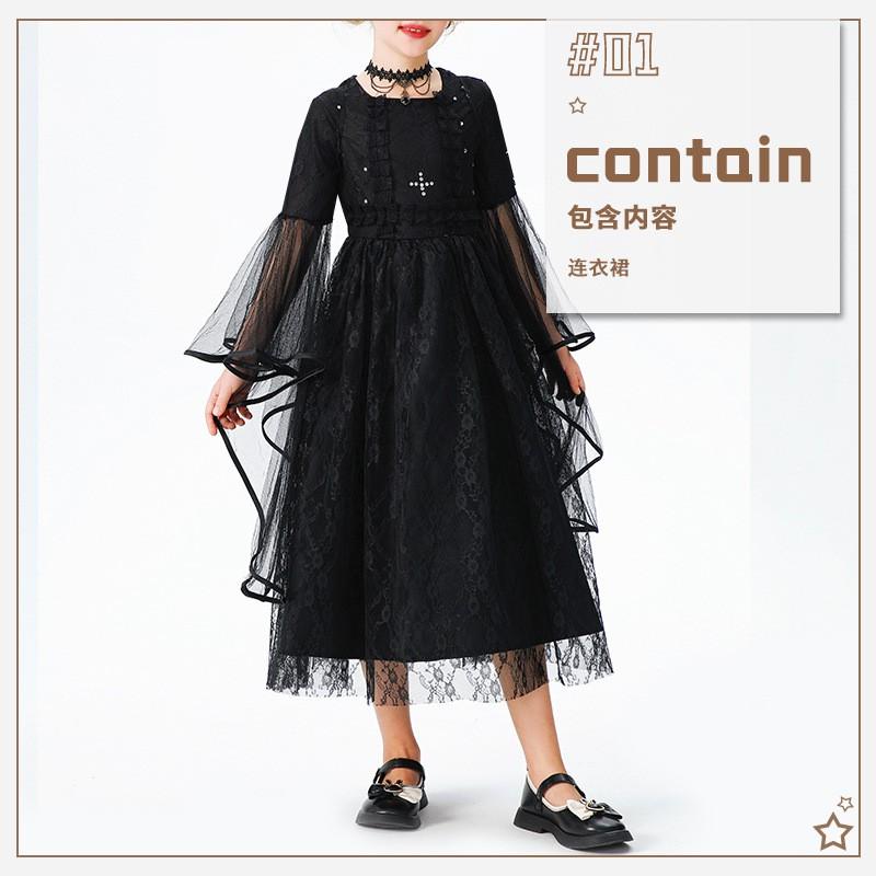 Kinder Halloween Kostüm Mädchen Engel Teufel Kleid Hexe Vampir Fee Party Outfit 3-8J