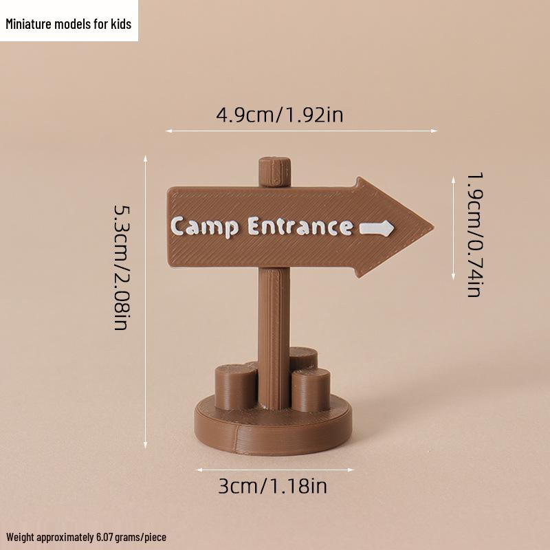 Cross-Border Dollhouse Mini Road Sign Model - Outdoor Miniature Ornaments (OB1)