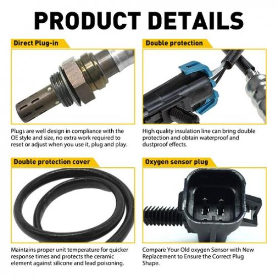 Up+Downstream For 2010-2014 Chevrolet Equinox Oxygen 2.4L O2 02 Sensor 234-4242