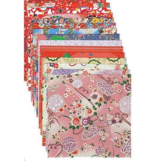 Washi Kawa Sumi Chiyogami Yuzen 1515cm 15 Patterns15 Sheets Set D