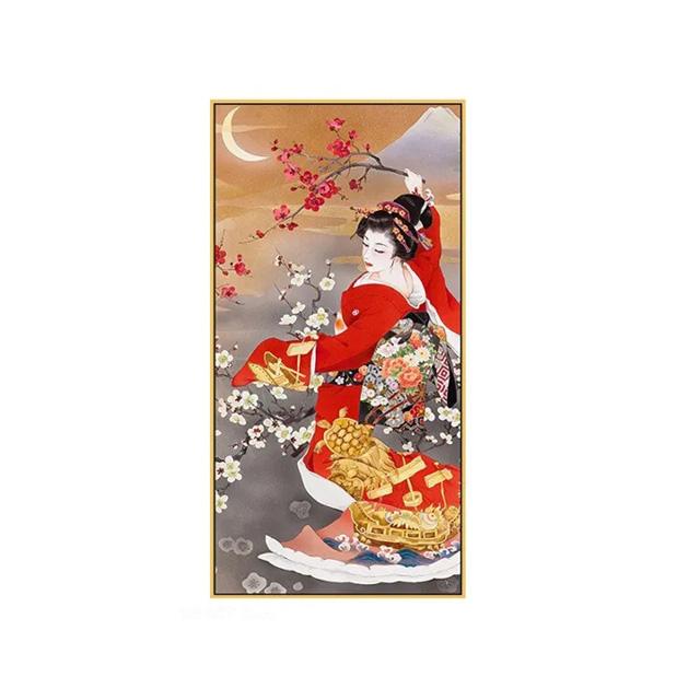 

Ukiyo-e в японском стиле, женская фигурка, декоративная живопись для суши, японская еда, холст, плакаты, принты, настенное украшение для дома 20x40cm