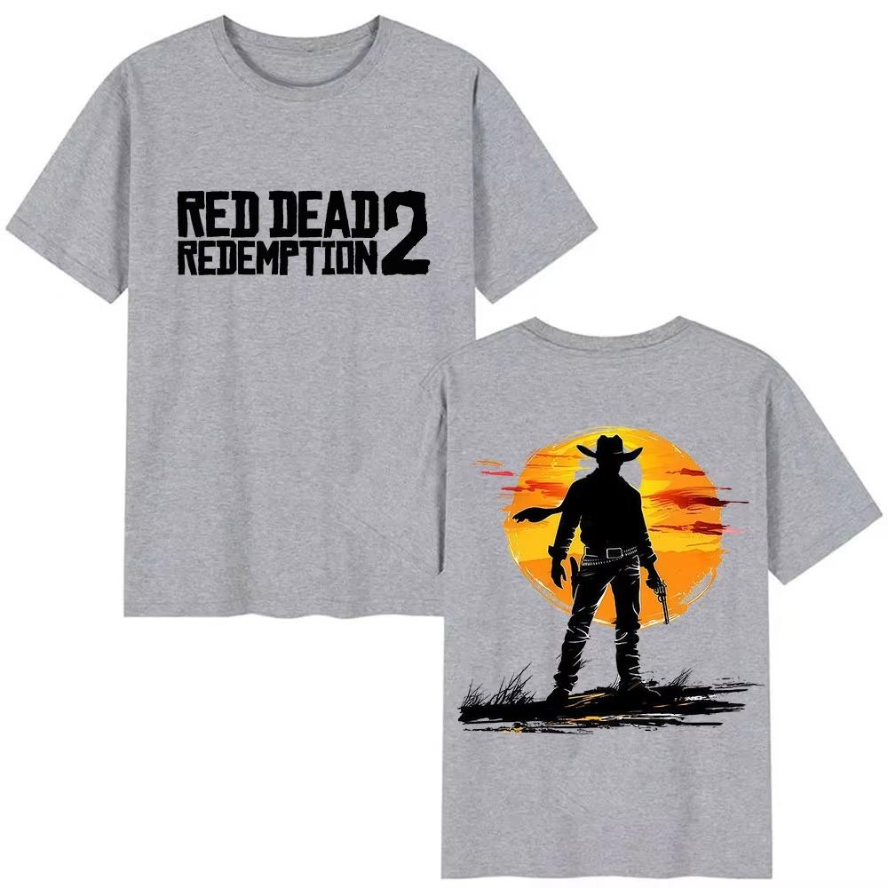 Classic Red Dead Redemption 2 Graphic Product Tshirt for Men and Women 2026 Spring summer Print Pure Cotton Casual Tshirt