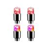 2/4PCS Colorful LED Wheel Valve Lights Motorcycles Bicycles Car Wheel Tire Valve Caps Universal Dustproof Bicycle Valve Cover Valve Stems 1