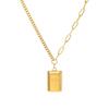 European and American Stainless Steel Titanium Steel Necklace 18K Gold Niche Design Temperament Versatile Geometric Pendant Collarbone Chain