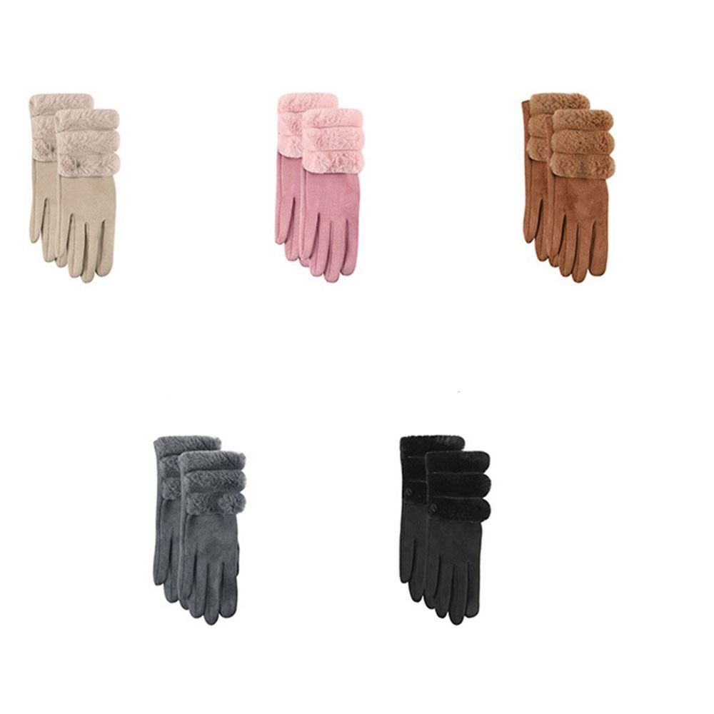 Windproof  Gloves Keep Warm Winter Driving Gloves Elegant Suede Women  Gloves  Riding