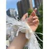 Gomas para el pelo de plumas de avestruz Scrunchies peludos Tocado de los años 20 Scrunchie para el pelo Cuerda elástica para el pelo Accesorios para el pelo para niñas