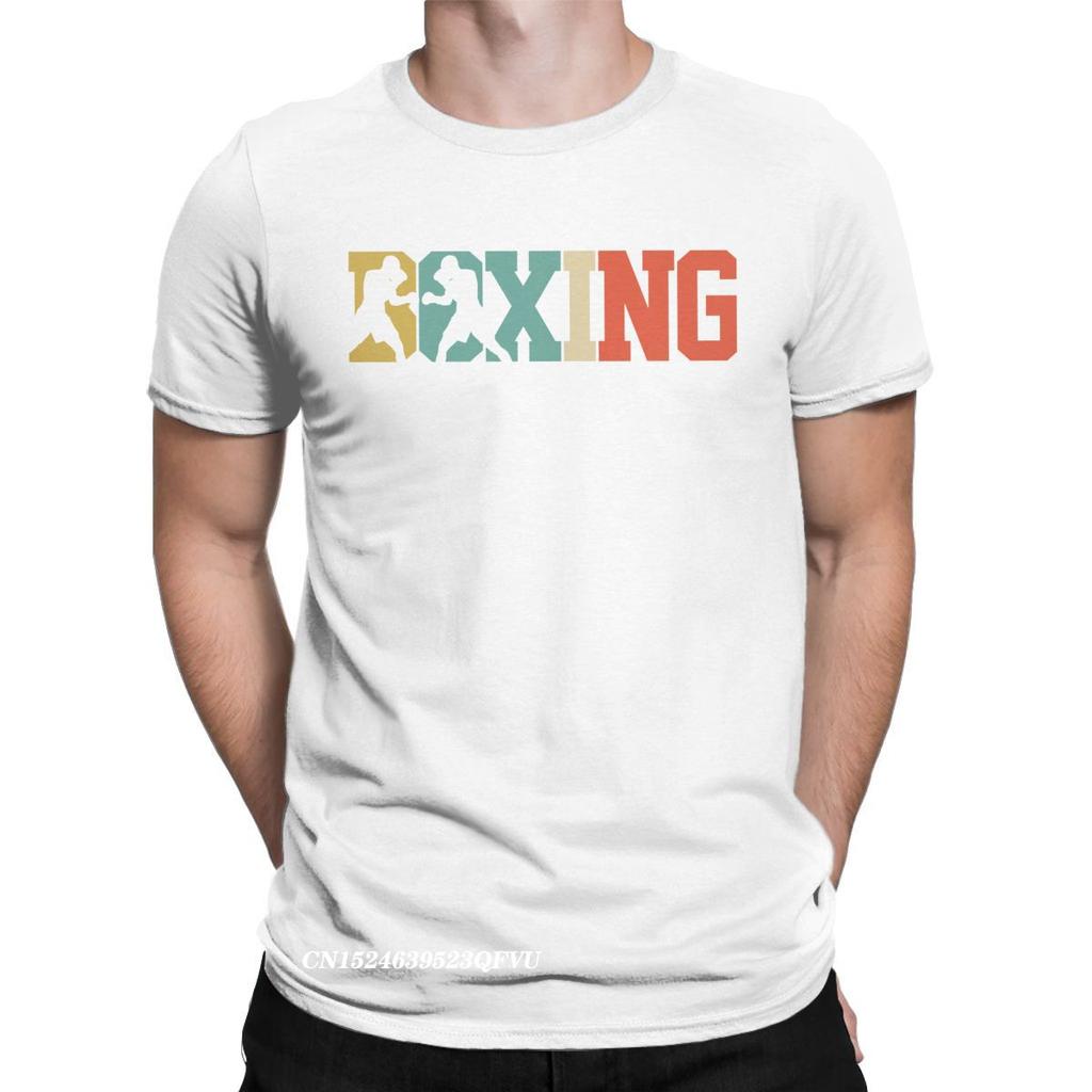 Boxing Tops T Shirts For Men Pure Cotton Funny Tee Shirt Crew Neck Boxer Tees Harajuku Clothes Gift Idea