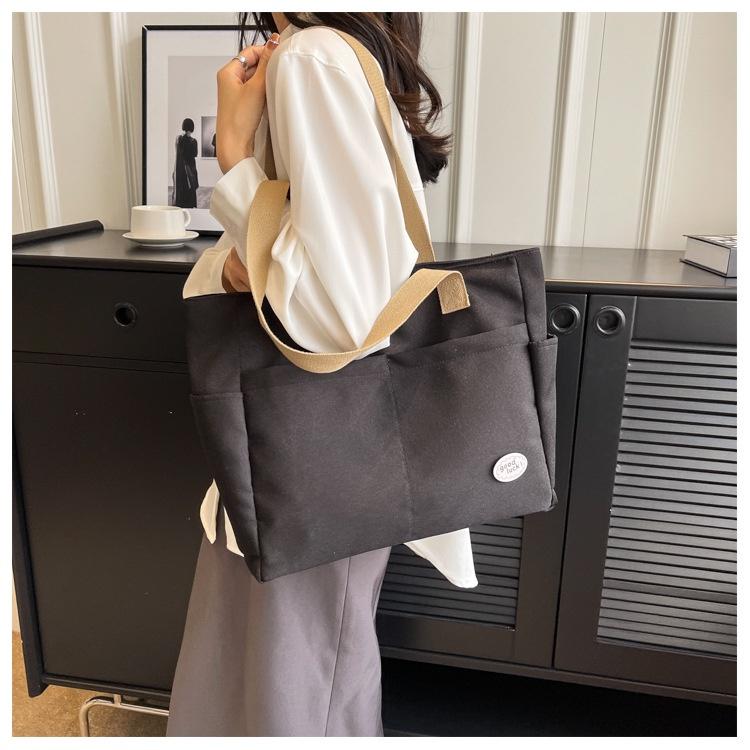 IELGY Women's Large Capacity Oxford Cloth Shoulder Bag, Durable and Sturdy Tote Bag for Business Travel, Lightweight Handbag