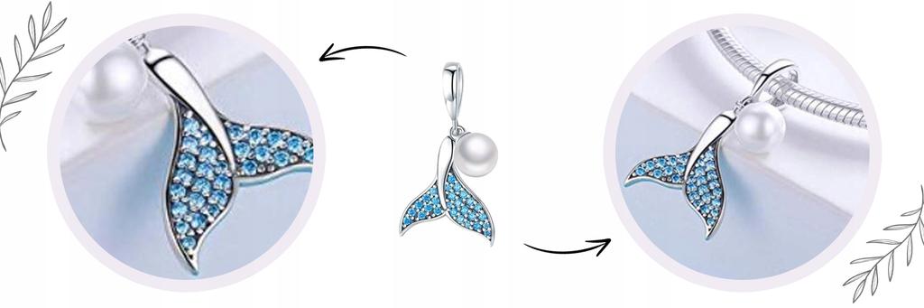 Charms Mermaid Tail 925 Pendant Bead Ocean Sea Beads Gift