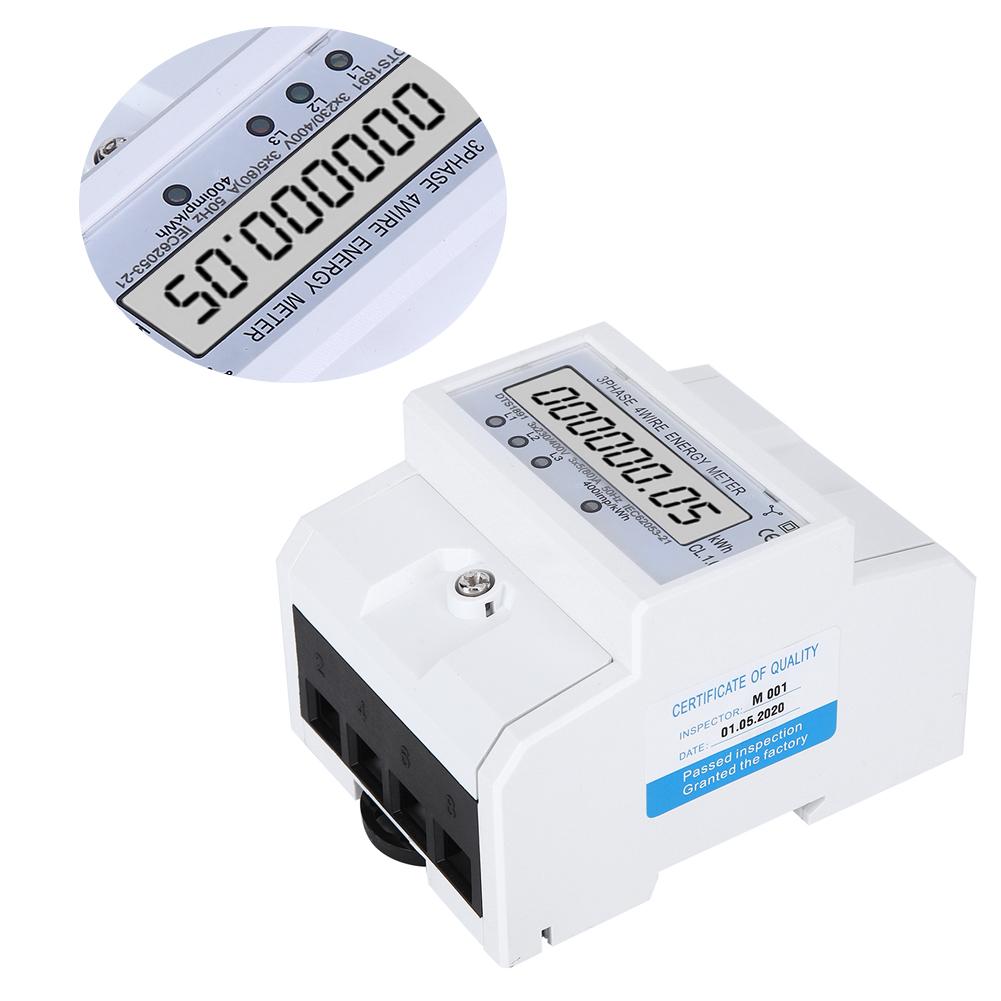 Energy Meter 3Phase 4Wire LCD Digital Display DTS1891 Smart Home Electric Measurement Device