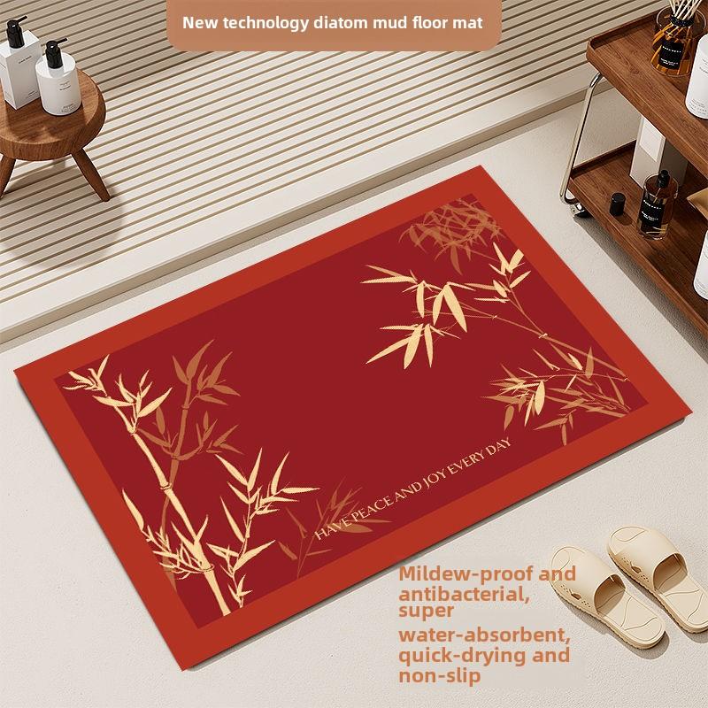 Simple Diatomaceous Earth Bathroom Mat, Absorbent, Quick Drying, Anti Slip, Dust Removal, and Anti Fouling