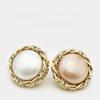 10Pcs/lot 18-25mm Fashion Pearl Diamond Button Metal Retro Fried Dough Twists Sweater Suit Women's Decorative Button