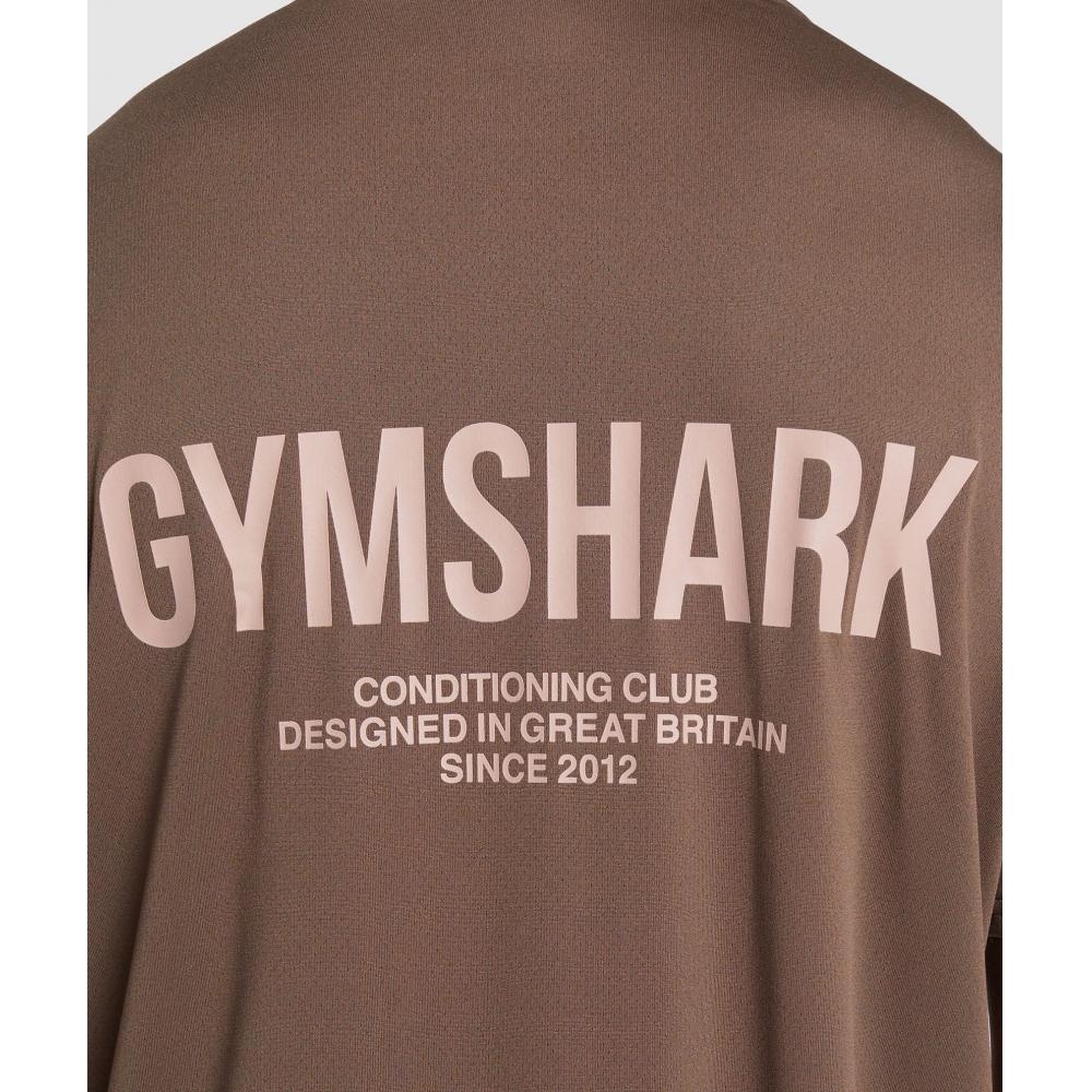Gymshark CondiTioning Club Oversized T shirT walnuT Brown A2b5y Nccz
