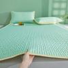 3pcs/set Latex Cooling Mattress Pad-Soft Friendly Foldable All-Season Bedding Breathable Quilted Design(1 mat and 2 pillowcases)