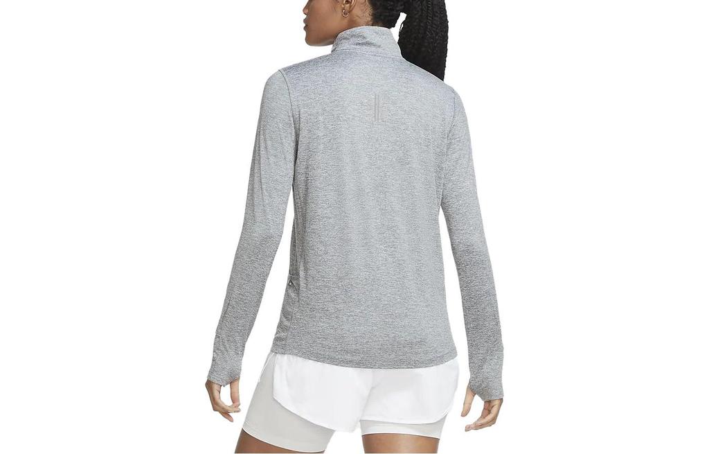 Nike T Shirts Women's Smoke Gray Turtleneck Moderate Straight Fit CU3220-084